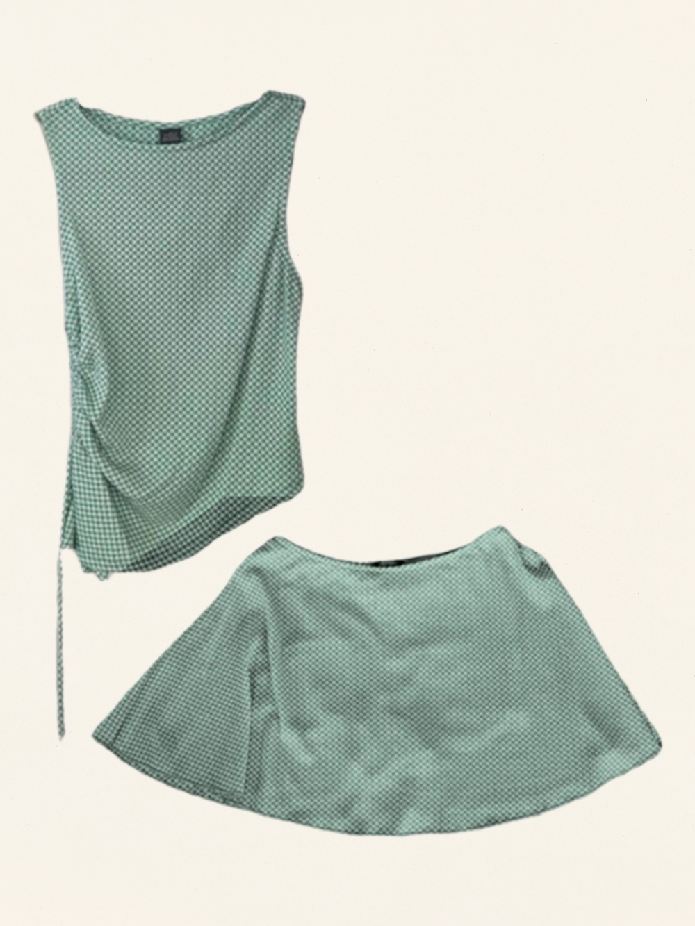 Wild Fable Green Gingham Skort And Top Matching Set